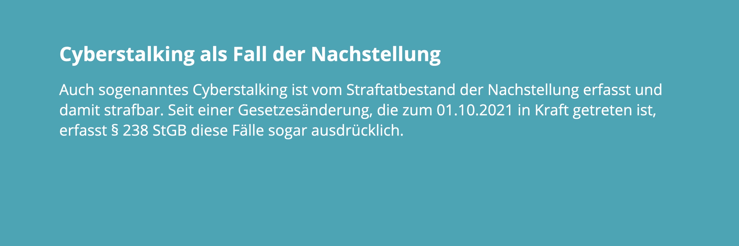 Alle Informationen vom Anwalt bei Stalking: Definition der Nachstellung und Strafmaß.