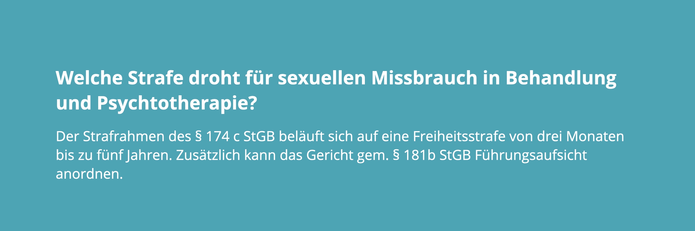 Missbrauch in Behandlung und Psychotherapie, § 174c StGB