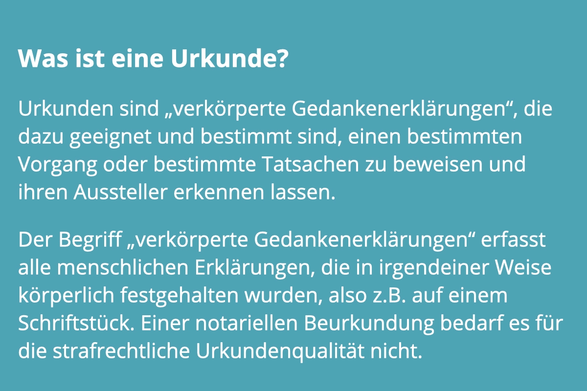 Urkundenfälschung Strafe gem. 267 StGB. Anwalt hilft kompetent.