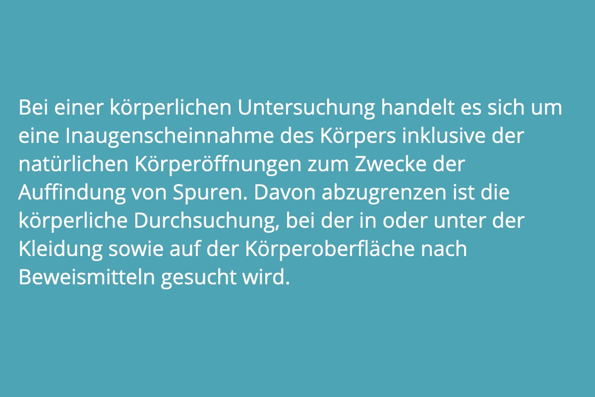 Willigen Sie nicht in die Blutentnahme § 81a StPo oder in andere körperliche Untersuchungen ein.