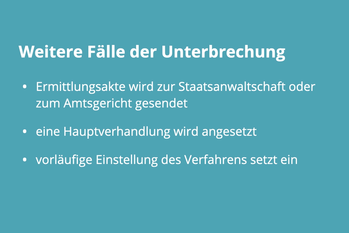 Bußgeld­bescheid Verjährung: Unterbrechungen der Verjährung beim Bußgeld.