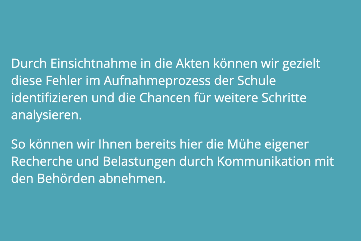 Fehler im Aufnahmeprozess der Schule identifizieren und Schulplatz in Bremen einklagen.