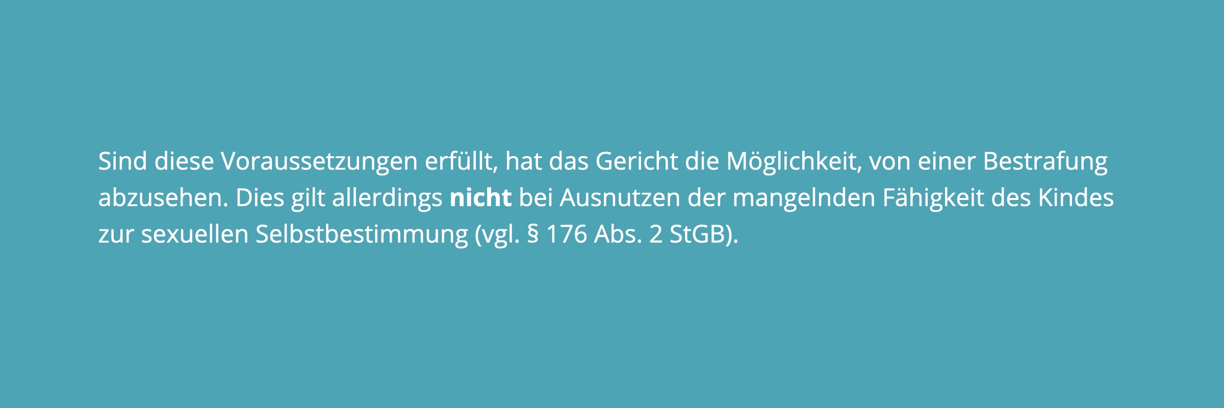 Wann hat das Gericht die Möglichkeit bei Sexueller Missbrauch von Kindern von Bestrafung abzusehen? Anwalt für Strafrecht hilft beim Vorwurf Kindesmissbrauch.