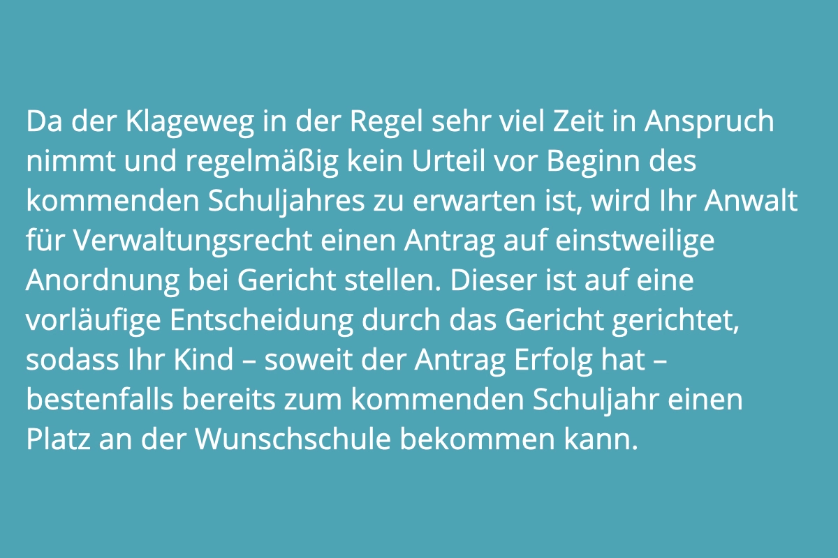 Schulplatz in Mecklenburg-Vorpommern einklagen und ihr Kind kann zur Wunschschule gehen.