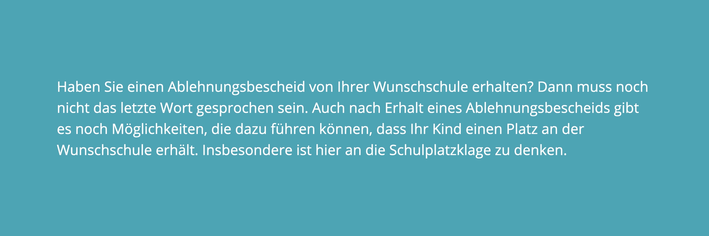 Anwalt Schulrecht hilft: Ablehnungsbescheid für Schulplatz erhalten.