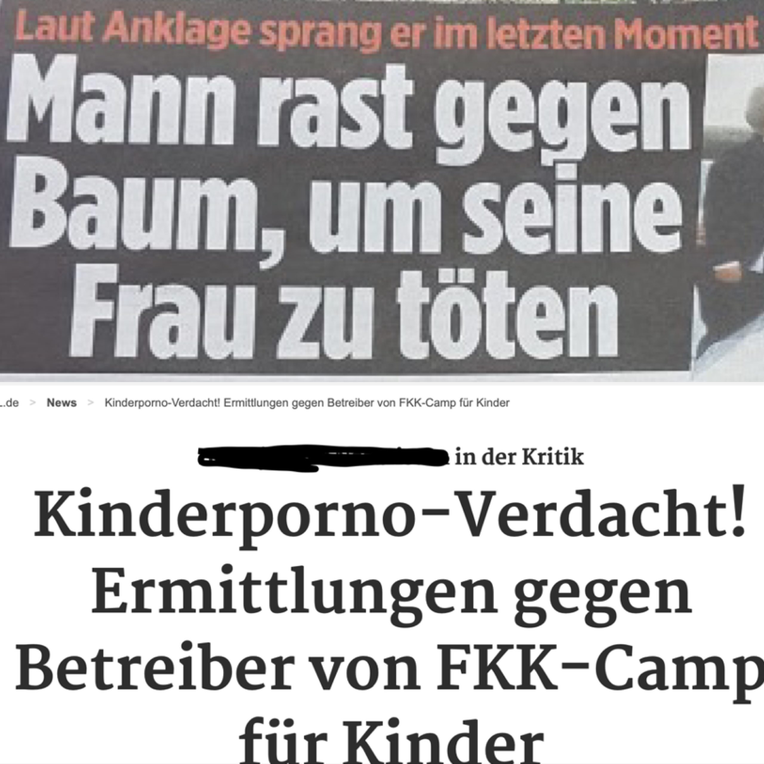 Screenshot Zeitung