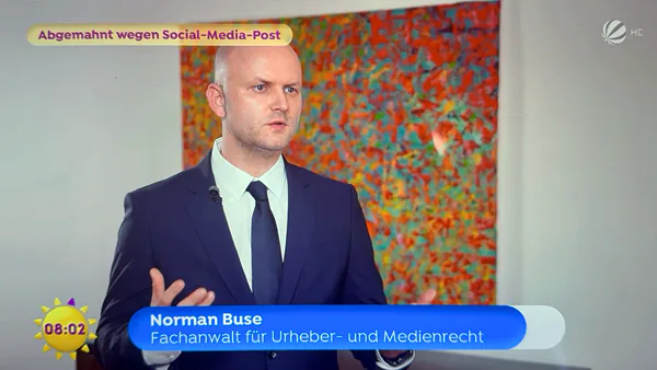 RA Norman Buse im Sat1 Frühstücksfernsehen